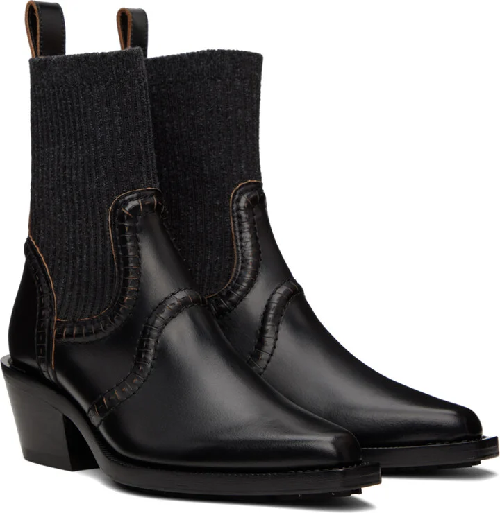 Chloé Black Nellie Ankle Boots - Image 4