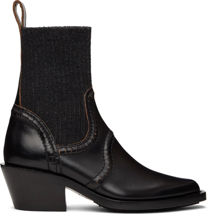 Chloé Black Nellie Ankle Boots