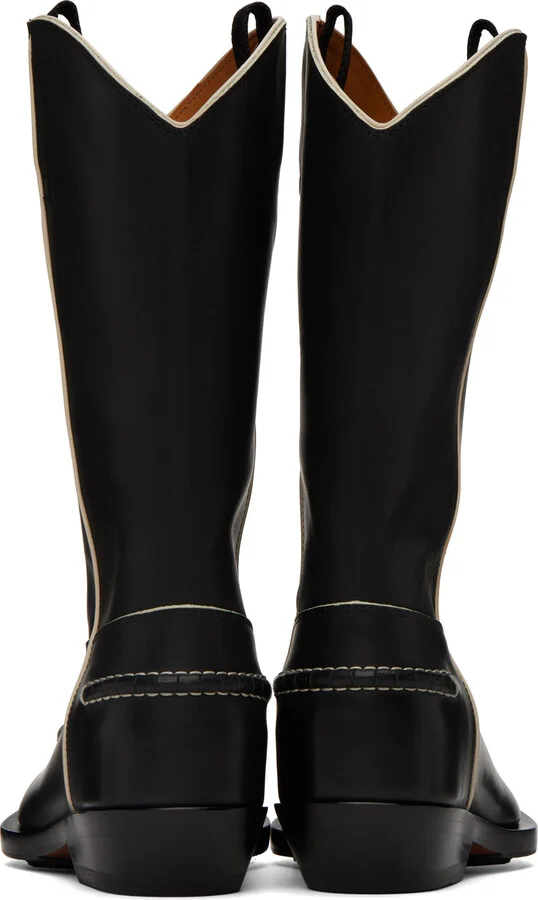 Chloé Black Nellie Cowboy Boots - Image 2