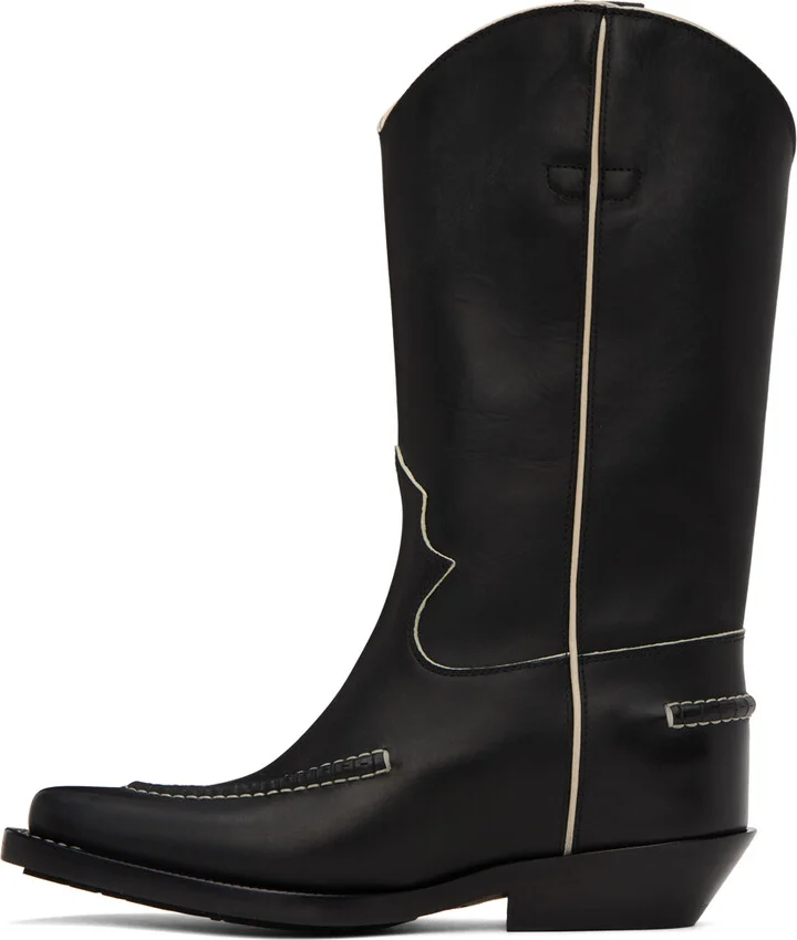 Chloé Black Nellie Cowboy Boots - Image 3