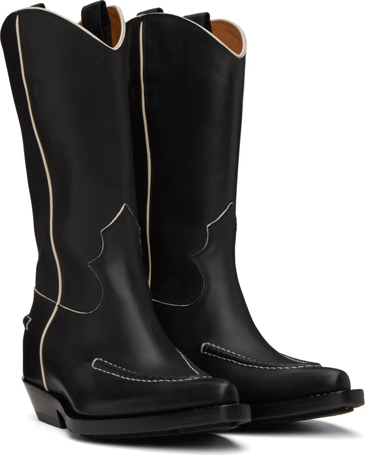 Chloé Black Nellie Cowboy Boots - Image 4