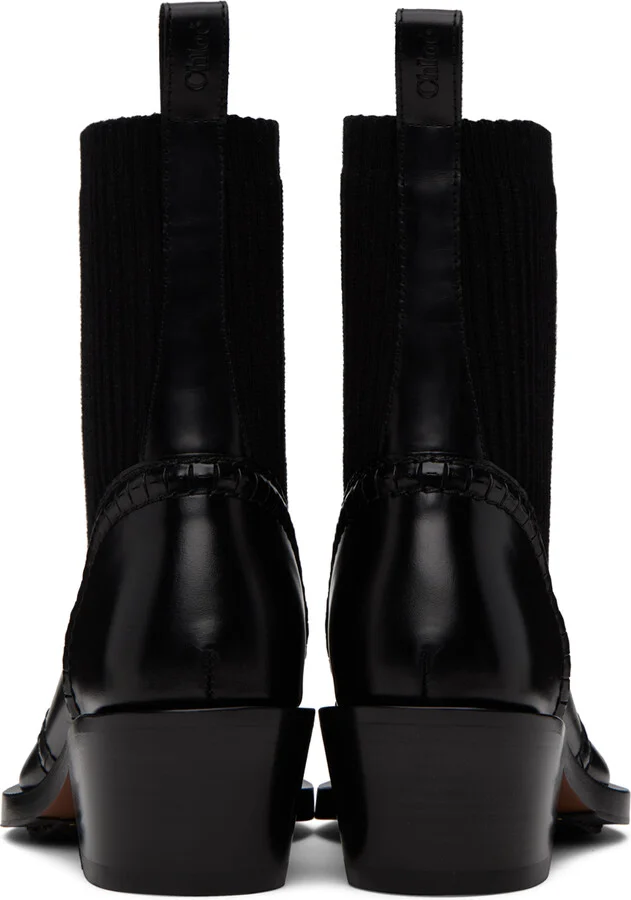 Chloé Black Nellie Texan Boots - Image 2