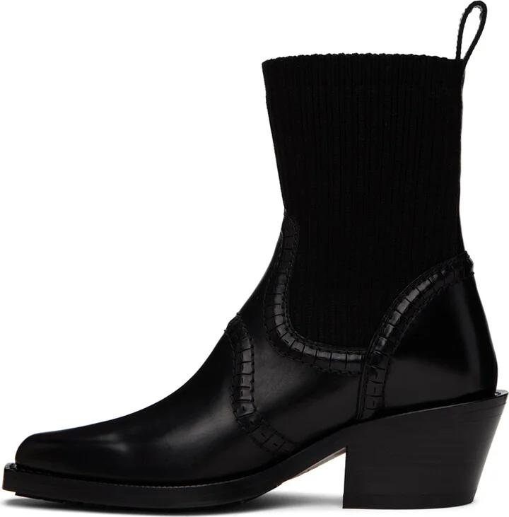 Chloé Black Nellie Texan Boots - Image 3
