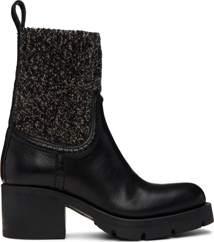 Chloé Black Neva Sock Boots