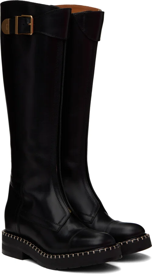Chloé Black Noua High Boots - Image 4