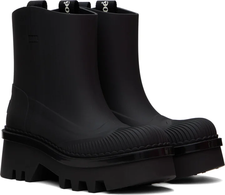Chloé Black Raina Rain Boots - Image 4