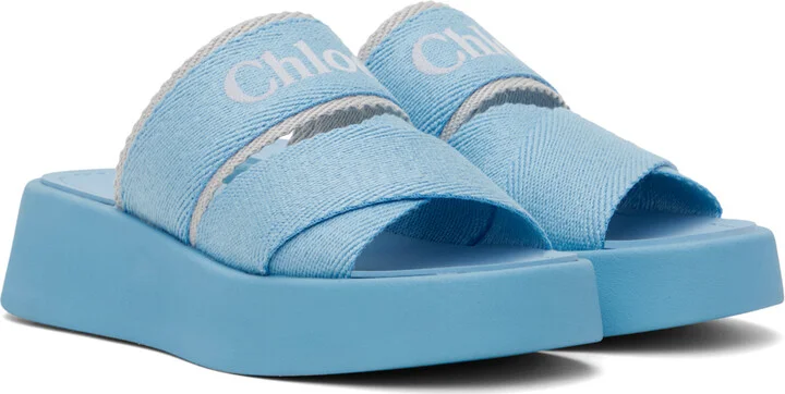 Chloé Blue Mila Sandals - Image 4