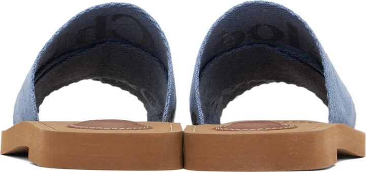Chloé Blue Woody Sandals - Image 2