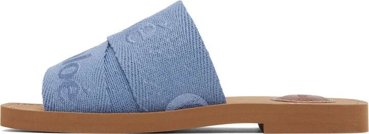 Chloé Blue Woody Sandals - Image 3