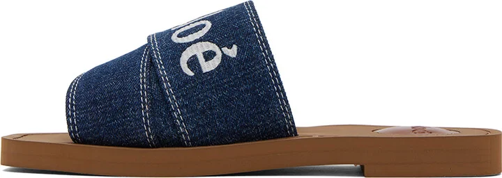 Chloé Blue Woody Sandals - Image 3