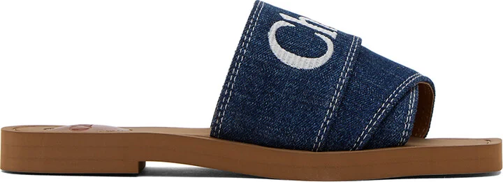 Chloé Blue Woody Sandals