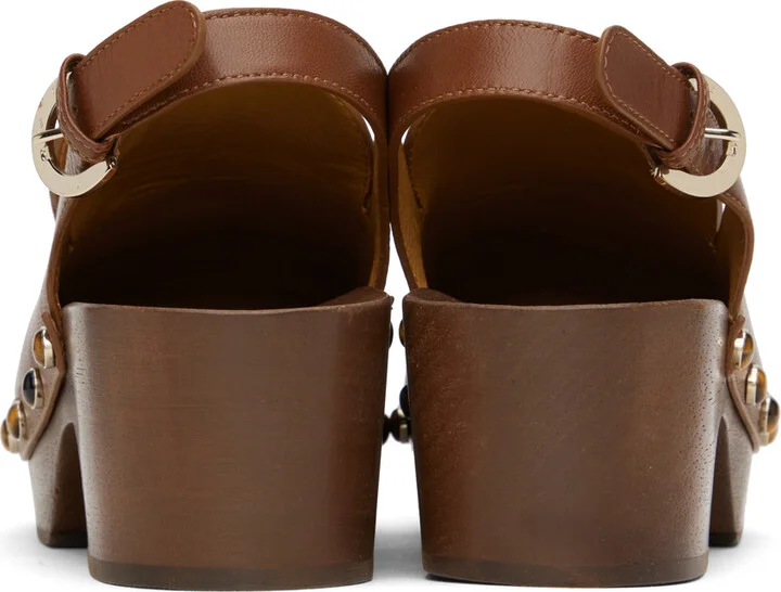 Chloé Brown Aurna Clogs - Image 2
