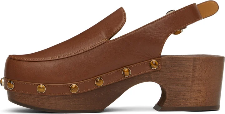 Chloé Brown Aurna Clogs - Image 3