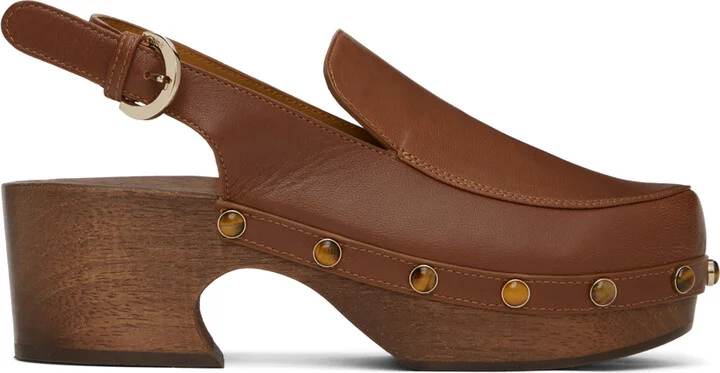 Chloé Brown Aurna Clogs