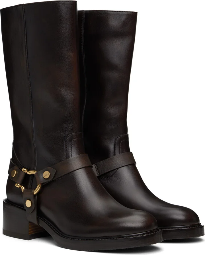 Chloé Brown Dakota Boots - Image 4
