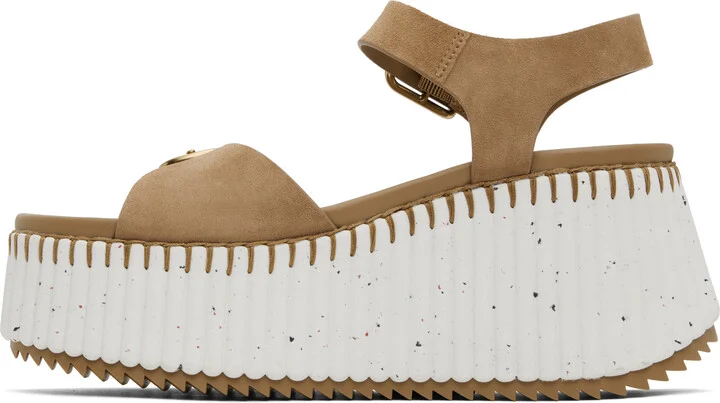 Chloé Brown Nama Sandals - Image 3