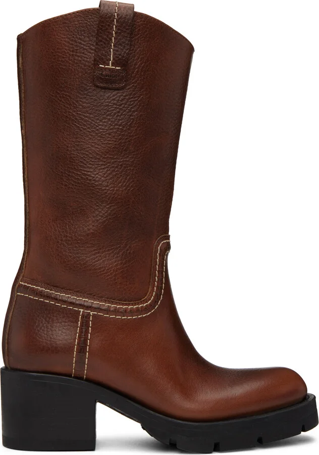 Chloé Brown Neva Boots