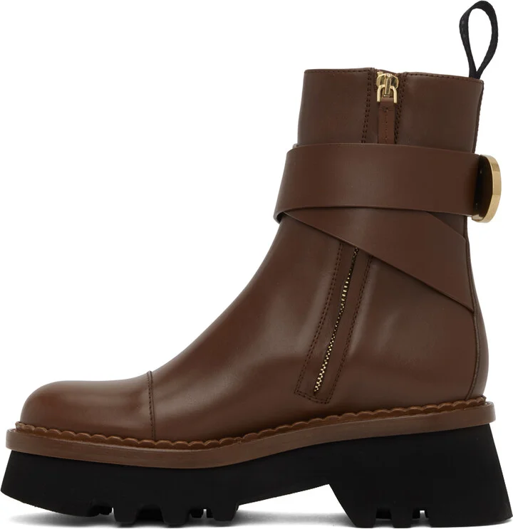 Chloé Brown Owena Boots - Image 3