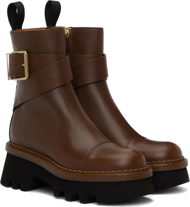 Chloé Brown Owena Boots - Image 4