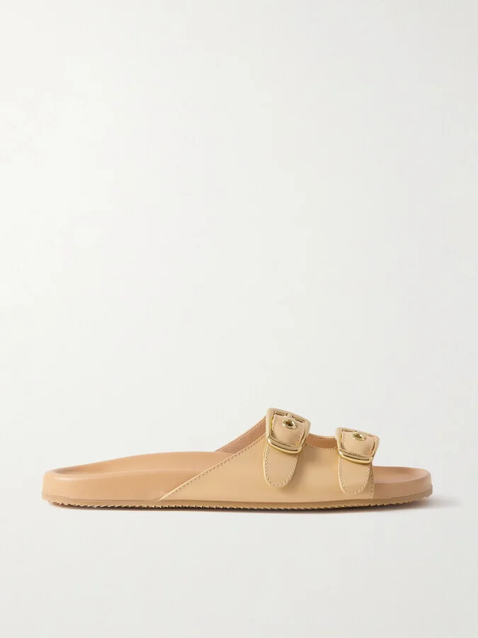Chloé - Buckled Leather Sandals - Neutrals