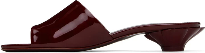 Chloé Burgundy Flower Sandals - Image 3
