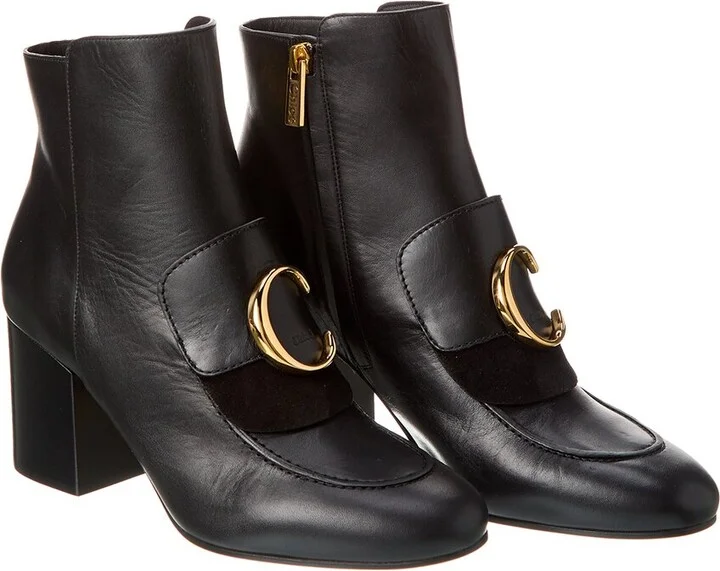 Chloé C Laurena Leather Bootie (Authentic Pre-Loved)