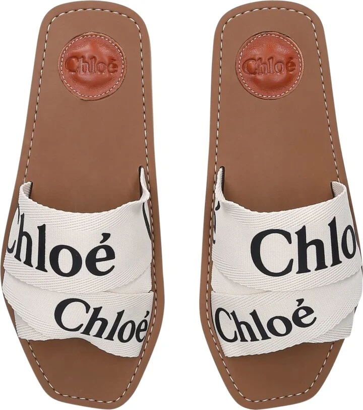 Chloé Canvas Jacquard Woody Sandals - Image 4
