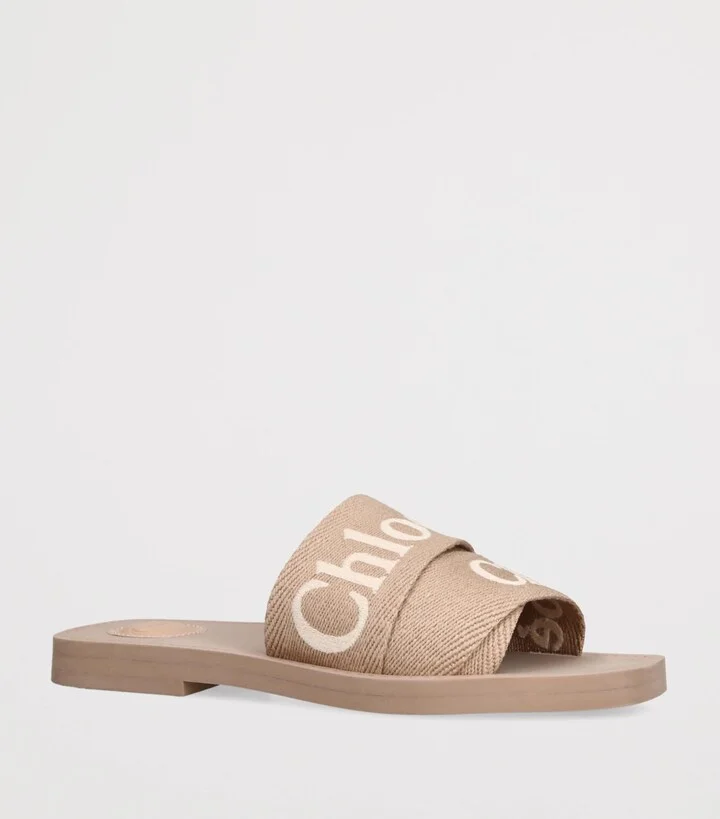 Chloé Canvas Jacquard Woody Sandals - Image 3