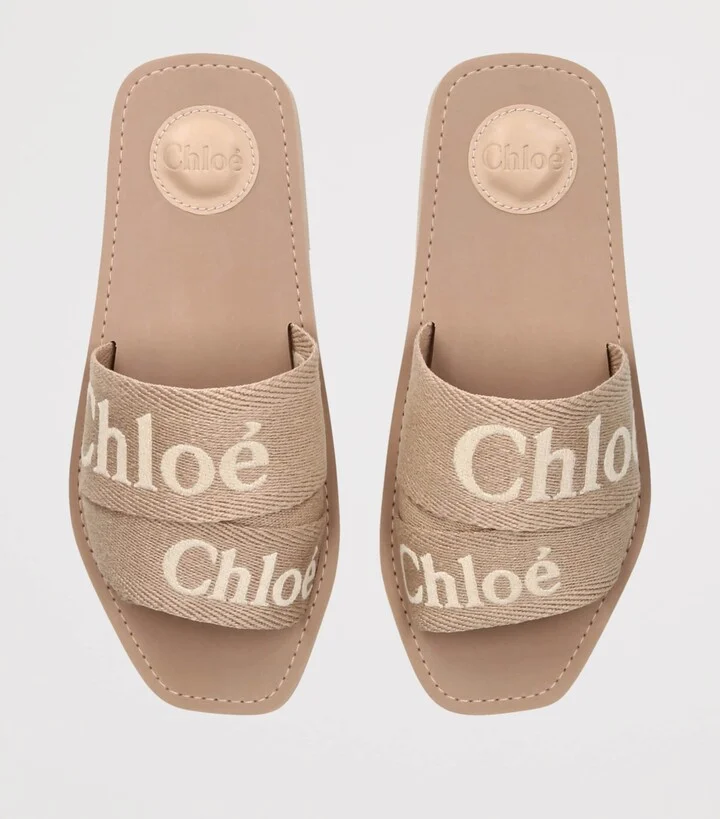 Chloé Canvas Jacquard Woody Sandals - Image 4