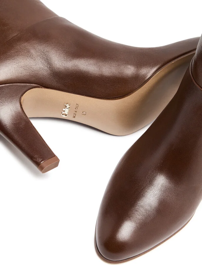 Chloe Eve 90 Glossed-leather Over-the-knee Boots - Image 3