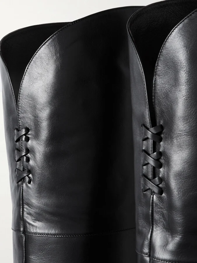 Chloé - Eve Leather Over-the-knee Boots - Black - Image 4