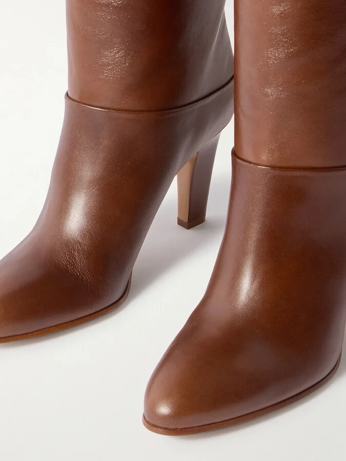 Chloé - Eve Leather Over-the-knee Boots - Brown - Image 4