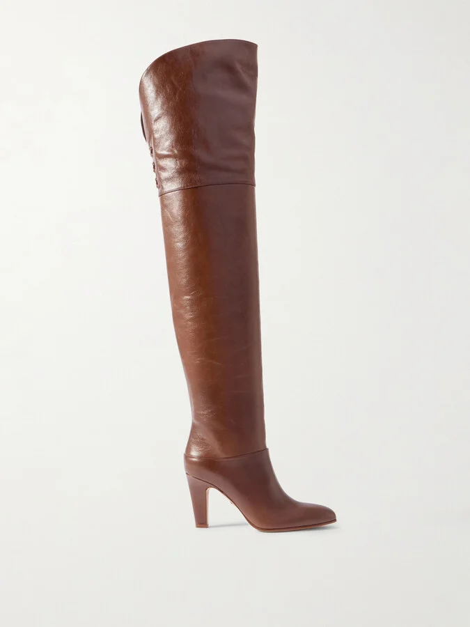 Chloé - Eve Leather Over-the-knee Boots - Brown