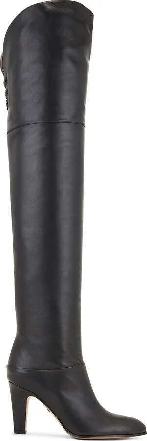 Chloe Eve Thigh High Boot in Black