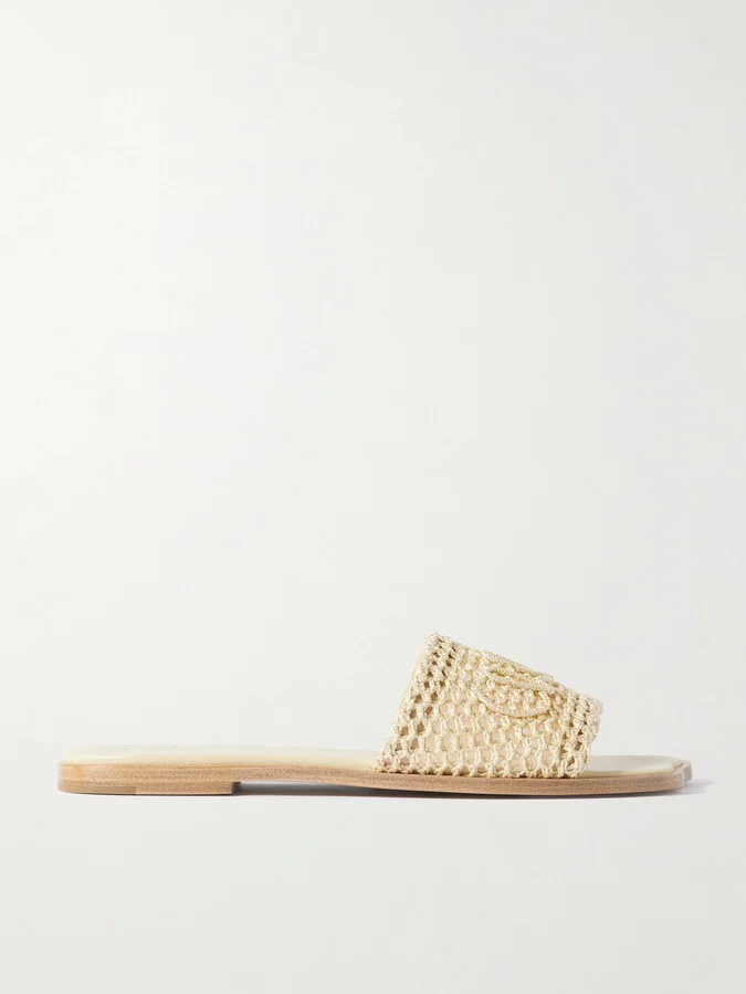 Chloé - Flower Crocheted Slides - Neutrals
