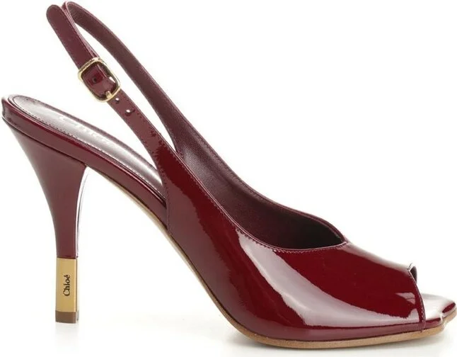 Chloé Flower Slingback Heeled Sandals