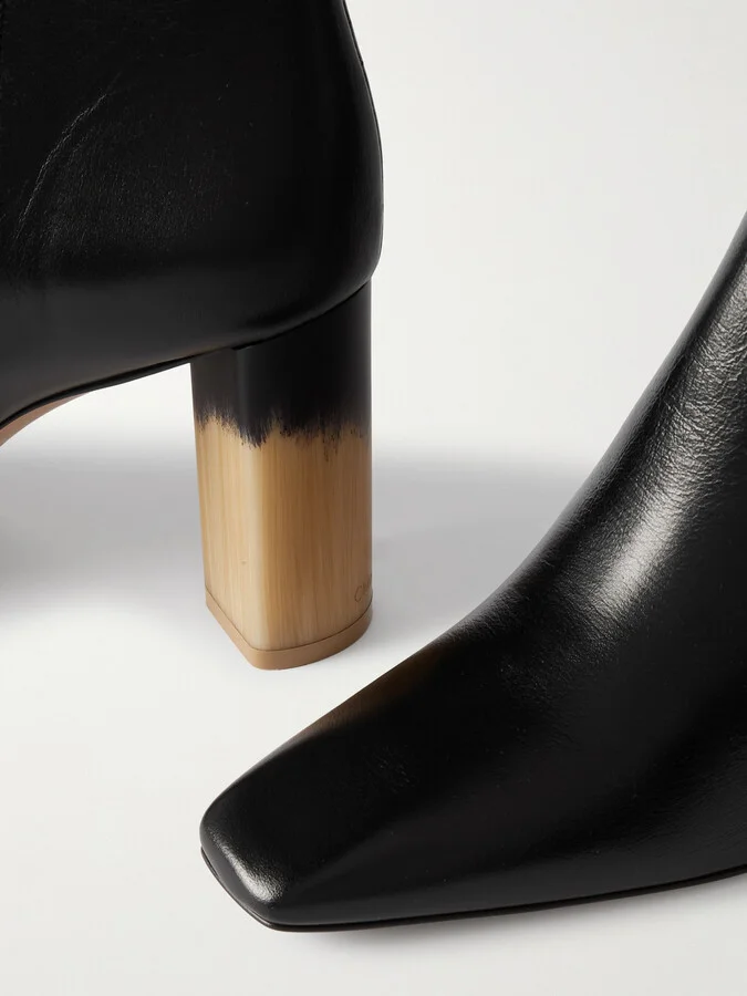 Chloé - Georgia Leather Ankle Boots - Black - Image 4