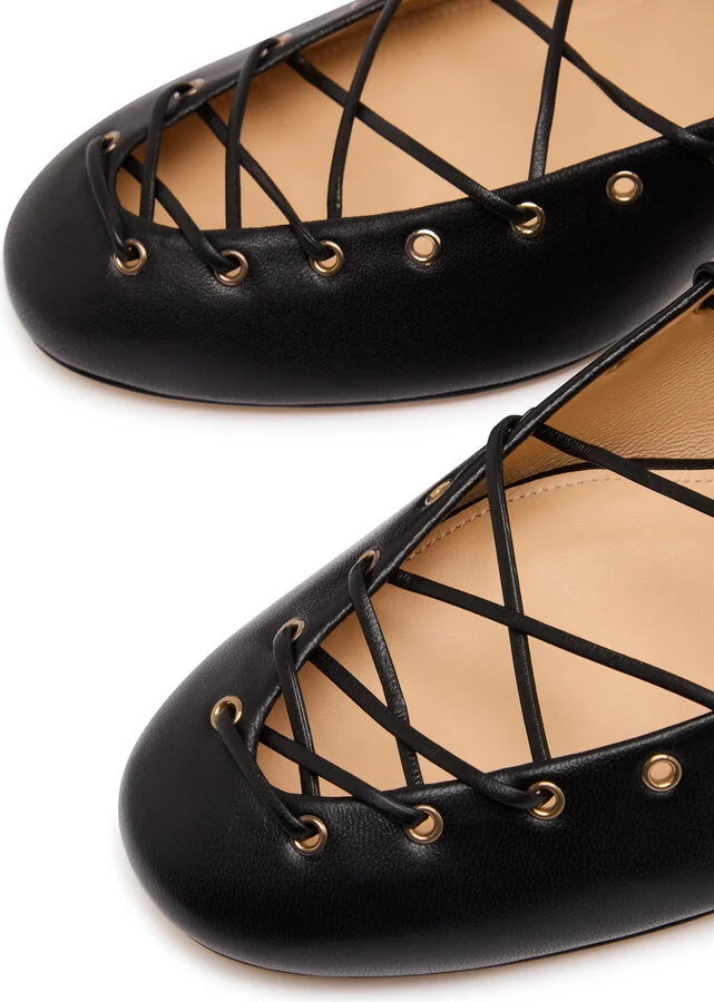 Chloe Ghilies Tie-up Leather Sandals - Image 8