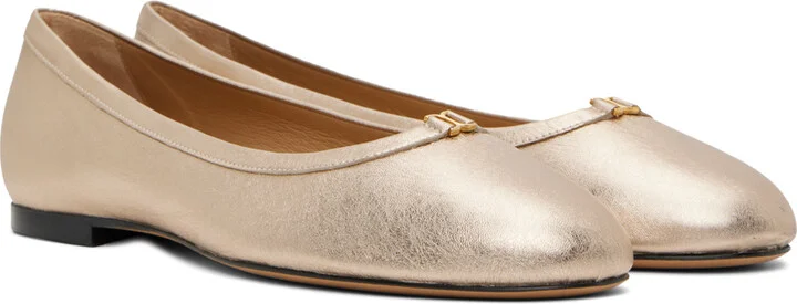 Chloé Gold Marcie Ballerina Flats - Image 4
