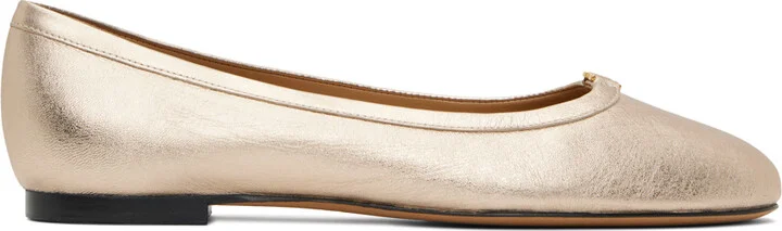 Chloé Gold Marcie Ballerina Flats