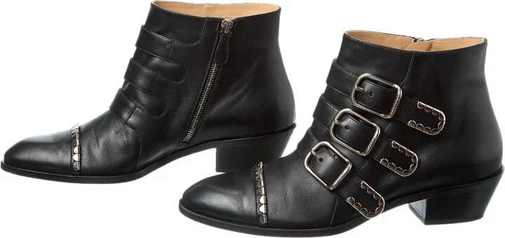 Chloe Idol Leather Bootie (Authentic Pre-Loved) - Image 2