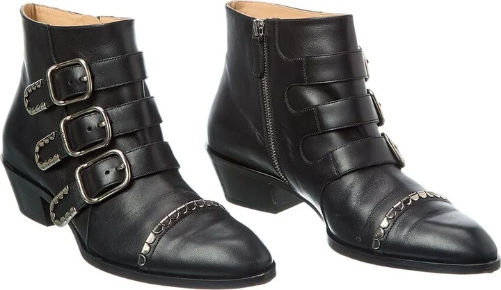Chloe Idol Leather Bootie (Authentic Pre-Loved)