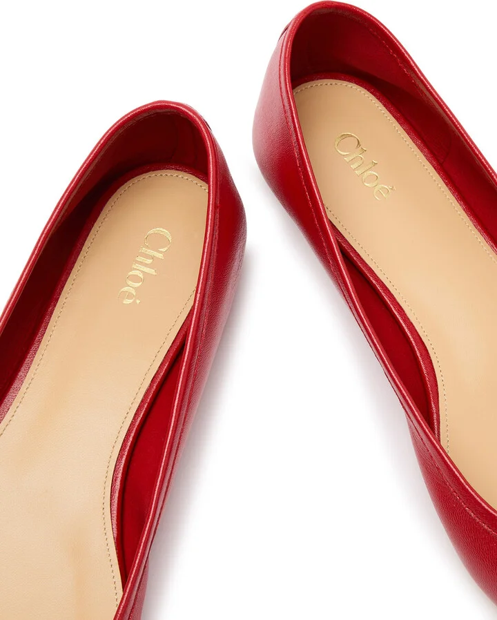 Chloe Iris Leather Ballet Flats - Image 4