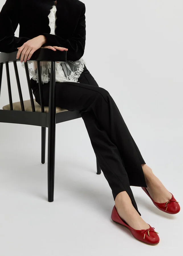 Chloe Iris Leather Ballet Flats - Image 5