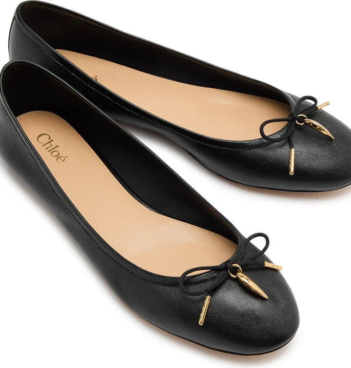 Chloe Iris Leather Ballet Flats - Image 8