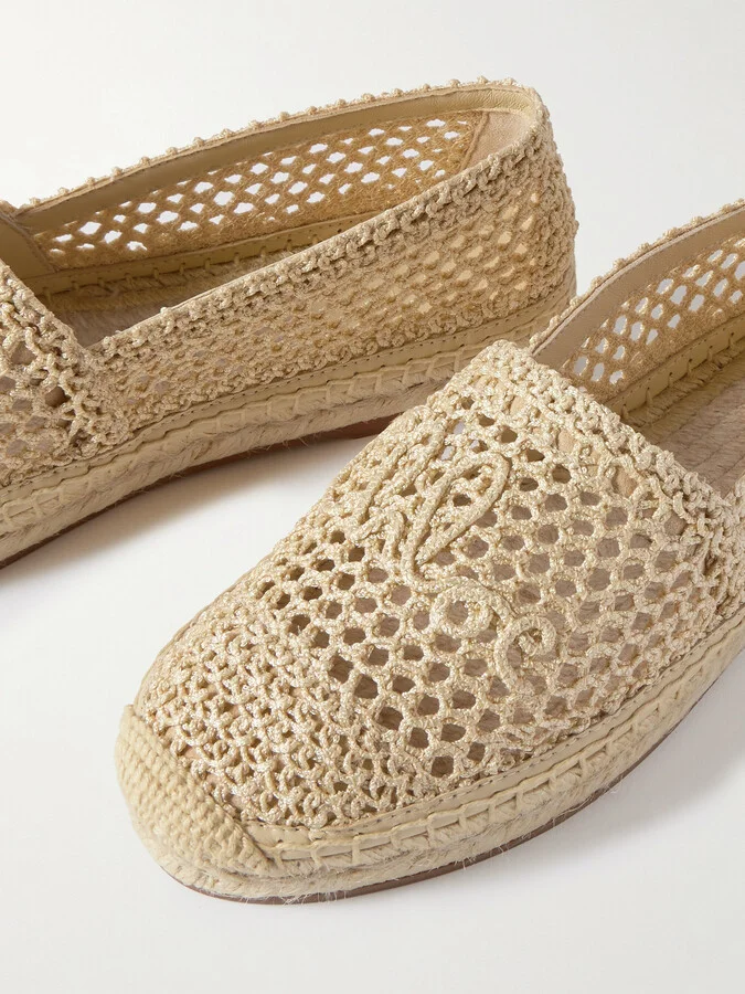 Chloé - Isla Crocheted Espadrilles - Neutrals - Image 4