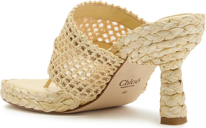 Chloe Isla Raffia Heeled Sandal - Image 2