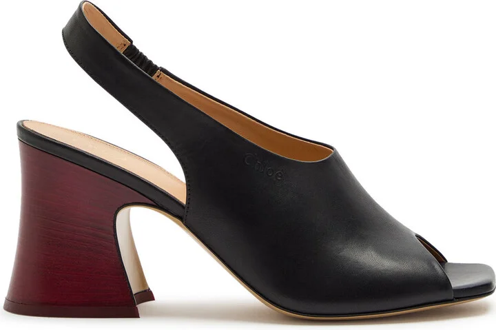 Chloe Janis 80 Leather Slingback Sandals