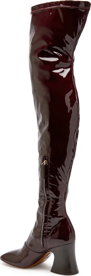 Chloe Janis Glossed-leather Over-the-knee Boots - Image 2