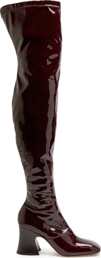 Chloe Janis Glossed-leather Over-the-knee Boots